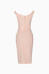 Chest Ticing Detailed Pencil Midi Dress
